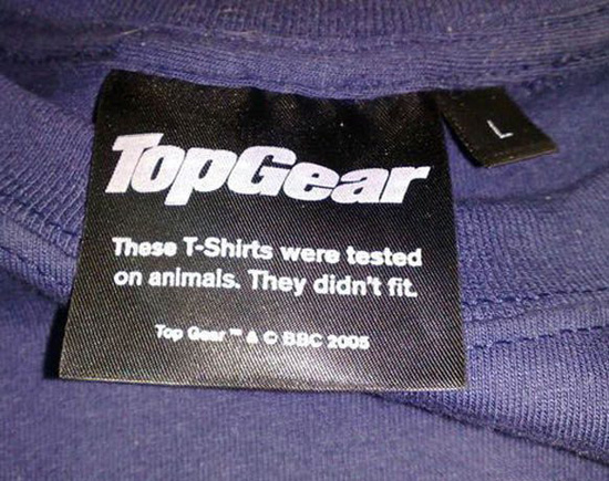 Top gear animal testing