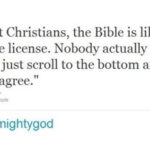 Bible is like a software license