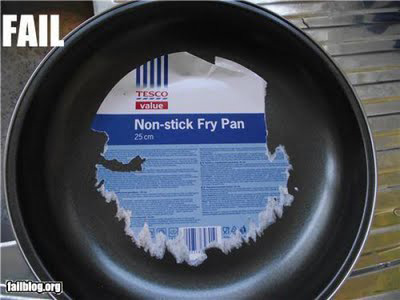 Non-sticky fry pan fail