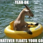 Whatever floats your goat…