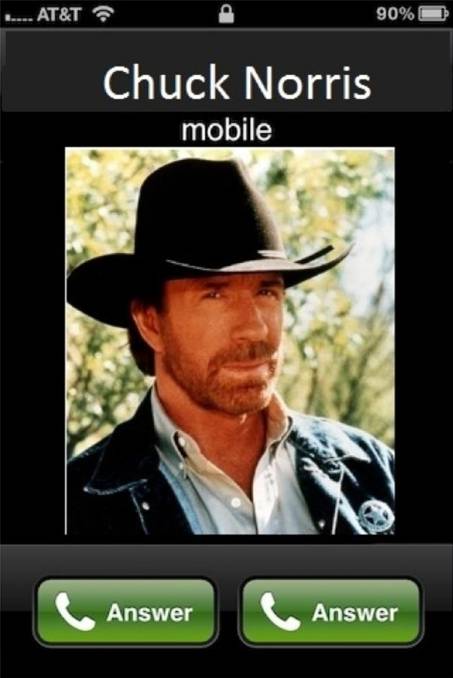 When Chuck Norris calls....