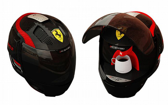 Amazing Ferrari helmet!
