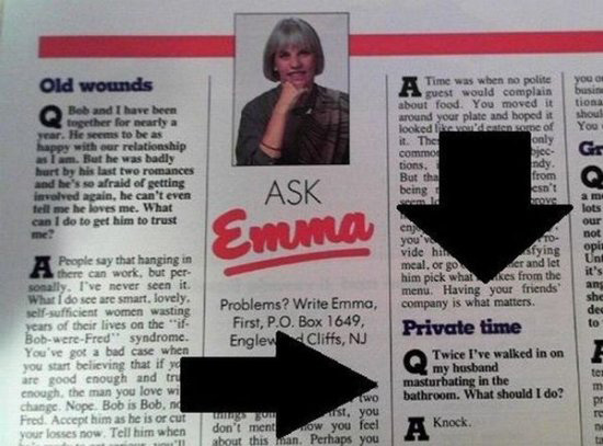 private time? Ask Emma!
