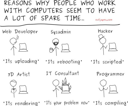 computer professionals spare time