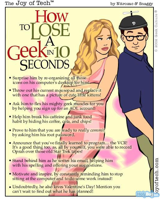 how to loose a geek in 10 seconds