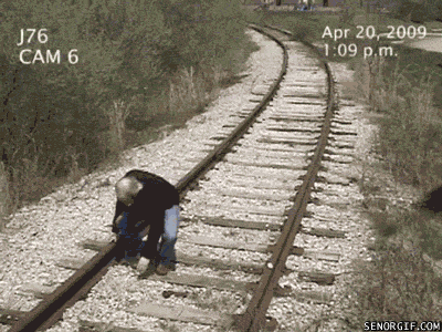 Man hit by a train...