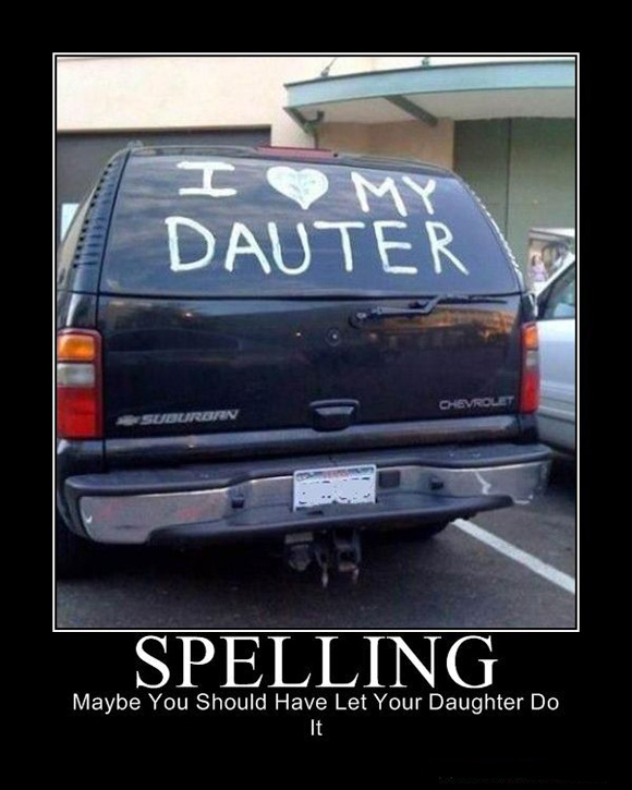 spelling: you're doing it wrong